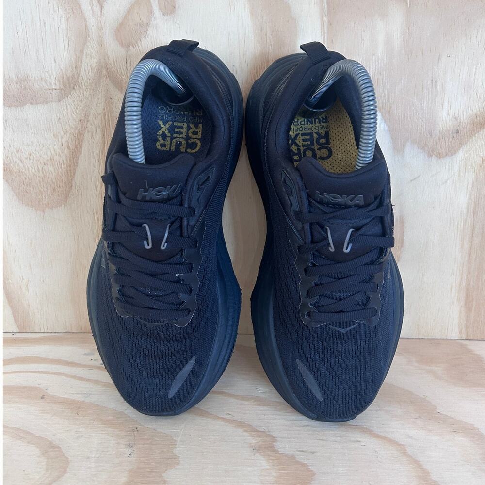 Hoka One One - Bondi 8 - Running Shoes - Black - Women's - 7.5B - 1127952 BBLC - Picture 7 of 9